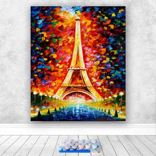 Pintura digital al óleo Torre Eiffel