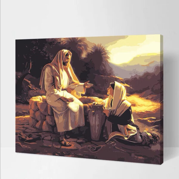 Pintura digital al óleoLa predicación de Jesús