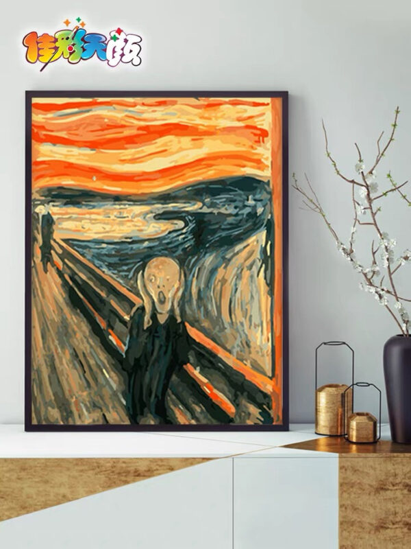 Pintura digital al óleo Munch - gritando