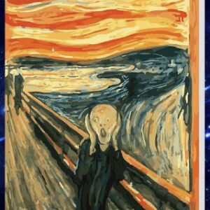 Pintura digital al óleo Munch - gritando