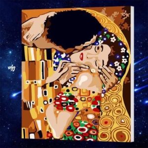 Pintura digital al óleo Kiss-Klimt