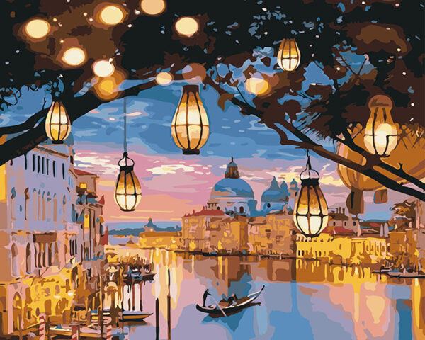 Pintura Oleo-Venecia-luces