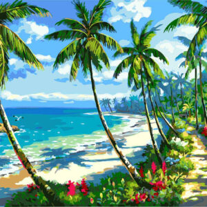 Pintura oleo-Playa soleada