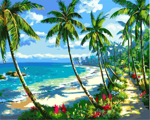 Pintura oleo-Playa soleada