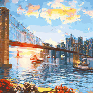 Pintura oleo-puente de Brooklyn