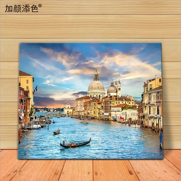 Pintura oleo-Ciudad del Agua-Venecia – MINIMUNDO