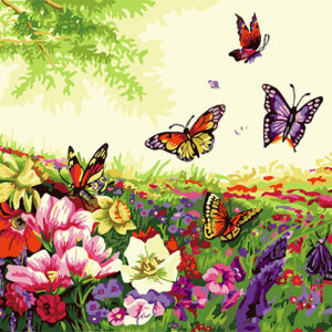 Pintura digital al óleo -Flor mariposa